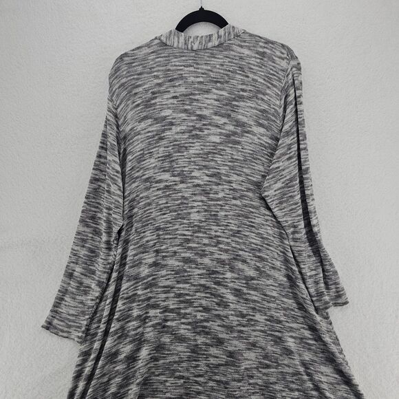 Torrid Sharkbite Duster Sweater Womens 5 Marled Gray Knit Cardigan Long Sleeve - Picture 7 of 10